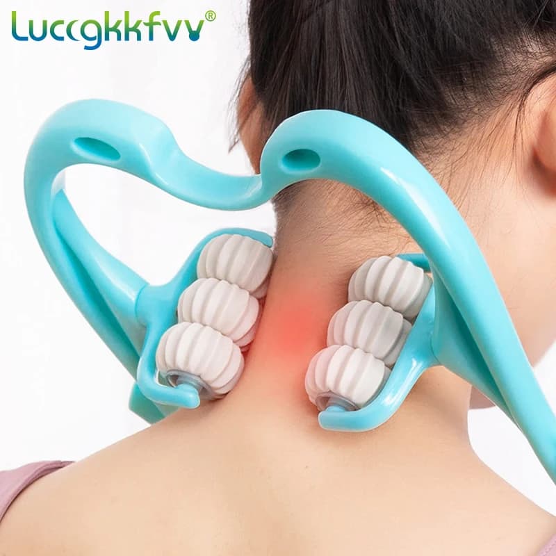 Ręczny Masażer do Szyi i Ramion z Kulą Shiatsu dla Głębokiego Relaksu Mięśni i Ukojenia Bólu 😌